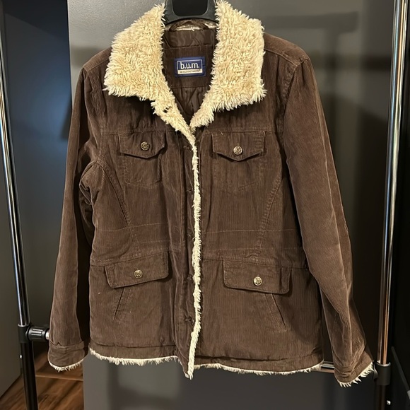 Brown cord lined jacket - Picture 1 of 5